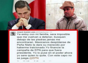 El Chapo amenaza a EPN. Foto: Twitter