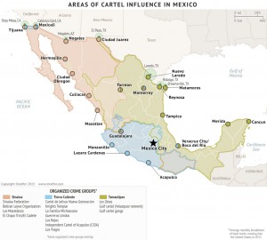 Cartografía del narcotráfico en México. Foto: Especial