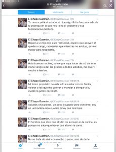 Publicación hecha en el perfil de 'El Chapo'. Foto: Especial