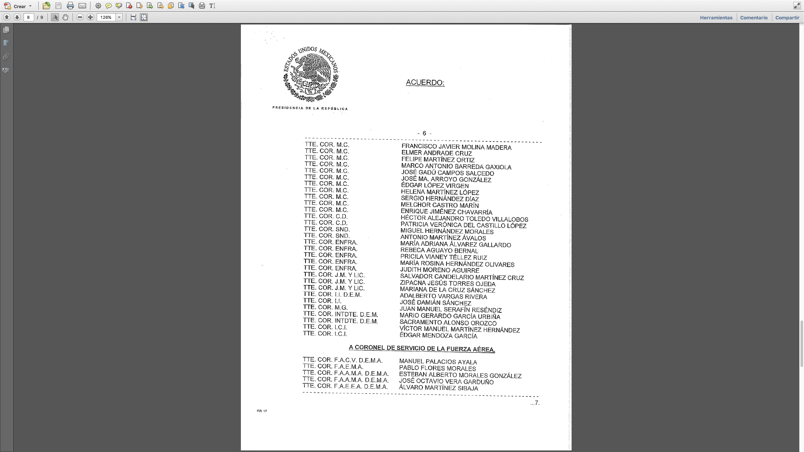 Lista de Ascensos 2018 enviada al Senado de la República EstadoMayor.mx Lista de Ascensos 2018 enviada al Senado de la República EstadoMayor.mx
